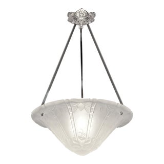 French Art Deco Pendant Light by Lorrain Daum 1920s France For Sale