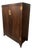 Late 20th Century Michael Taylor for Baker Walnut Cabinet With Brass Hardware For Sale