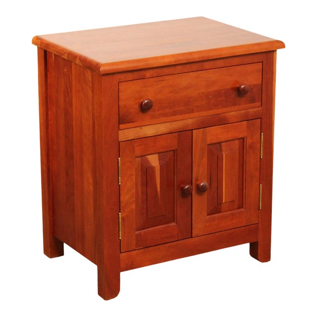 Stuart David Mission Style Cherry Cabinet Nightstand For Sale