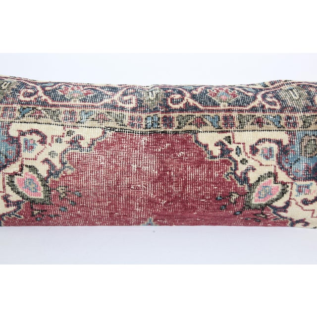 Mid 20th Century Vintage Traditional Anatolian Geometric Lumbar Cushion Cover -16'' X 44'' For Sale - Image 5 of 8
