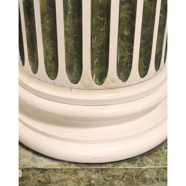 Mid 20th Century Set of Four Monumental Faux Marble Neoclassical Columns 10 Ft. For Sale - Image 5 of 18