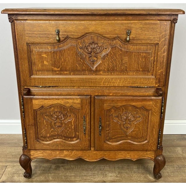 This elegant Vintage French Louis cabinet combines classic French styling with practical storage, featuring beautifully...