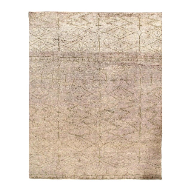 Gray Color Hand Knotted Moroccon Rug For Sale - Image 10 of 10