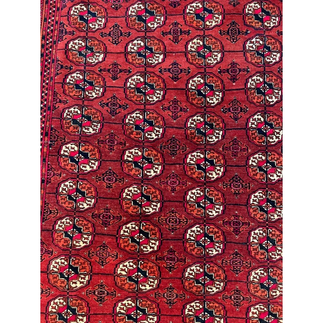 1900s Antique Bochara Rug For Sale - Image 4 of 5