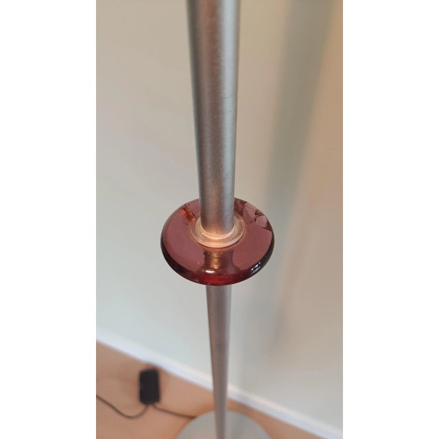 Blue Italian Glass Floor Lamp by Andrea Anastasio For Sale - Image 8 of 10