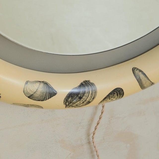 Italian Shell Motif Backlit Wall Mirror, 1960s For Sale - Image 10 of 11