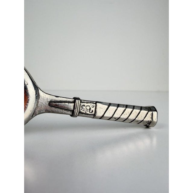 Metal Mid-Century Italian Tennis Racket Picture Frame in Silver-Plated Pewter, 1970s For Sale - Image 7 of 17