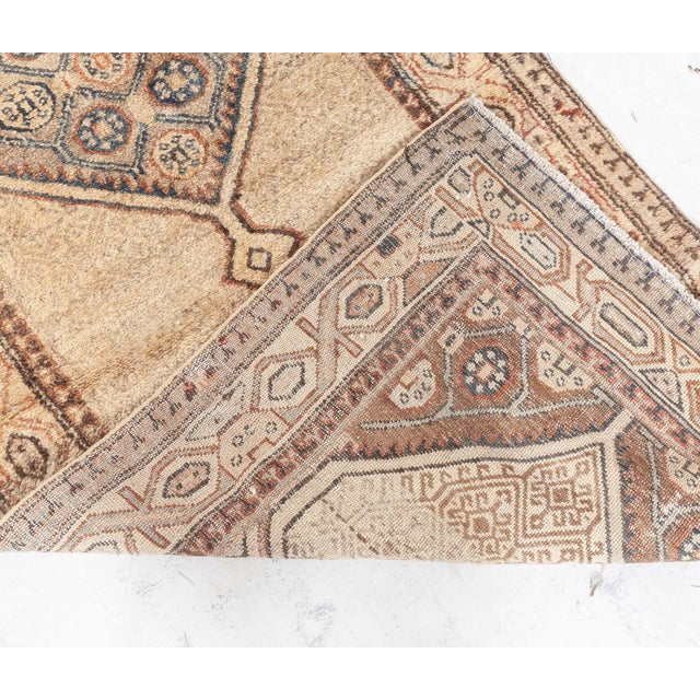 Camel Antique Persian Sarab Handmade Wool Runner For Sale - Image 4 of 7