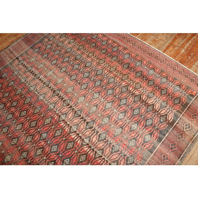 Vintage Zabihi Collection Tribal Turkish Rug - 6'8" x 9'4" For Sale - Image 4 of 12