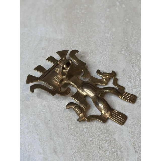 Vintage Gold Tribal Pendant For Sale - Image 11 of 12