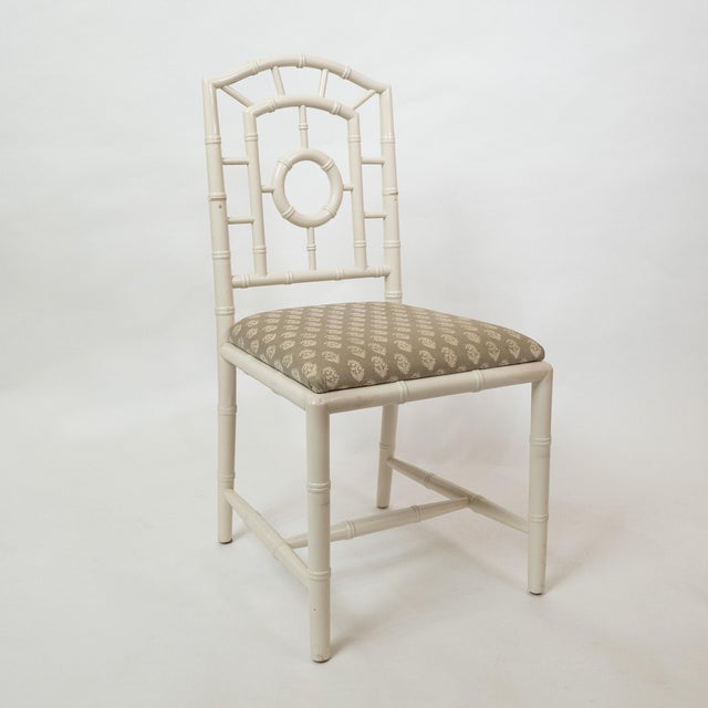 Ornamental & Decorative Materials Late 20th Century Vintage Chinoiserie Chloe Side Chair by Bungalow 5 For Sale - Image 7 of 9