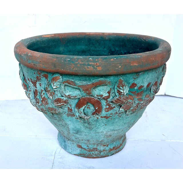 Ceramic Vintage French Anduze Terra Cotta Planter For Sale - Image 7 of 15