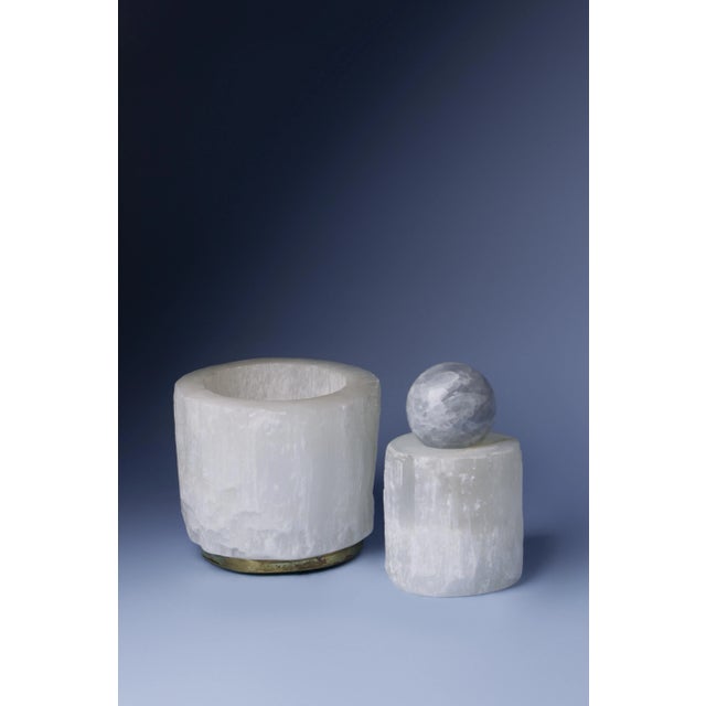AURA Snow Quartz Candle Holder For Sale - Image 4 of 7