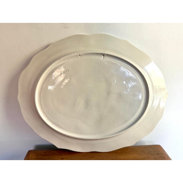 1970s Boho Chic Magnificent Italian Turkey Pottery Serving Platter For Sale - Image 9 of 12