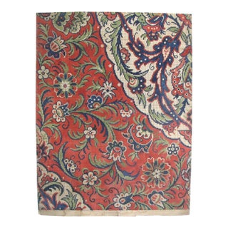 Antique Textile Design Gouache on Paper For Sale