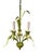 Mid 20th Century Vintage Italian Tole Lily of the Valley Three Light Chandelier / Light Fixture, Circa 1960 For Sale - Image 5 of 6