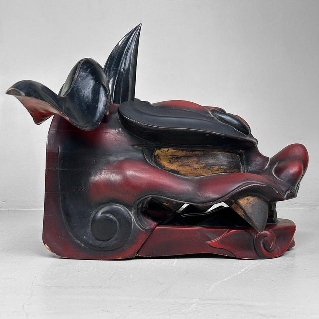 Meiji Wooden Japanese Shishi Mask, 1890s For Sale - Image 13 of 18