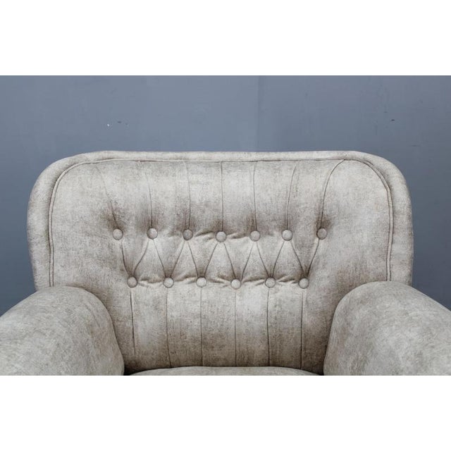 Gray Art Deco Club Armchairs, Czechoslovakia, 1940s, Set of 2 For Sale - Image 8 of 15