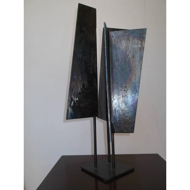 Metal 1963 Abstract Welded Steel Triad I Sculpture by J. Jay McVicker For Sale - Image 7 of 11