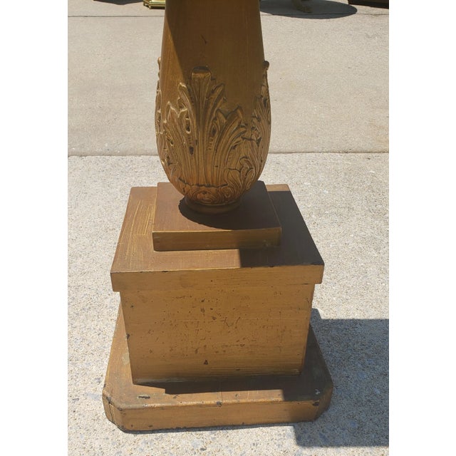 Late Victorian Giltwood Column Pedestal / Plant Stand For Sale - Image 4 of 10