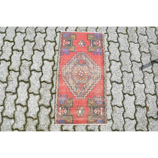 1960s Vintage Turkish Small Rug For Sale - Image 6 of 6