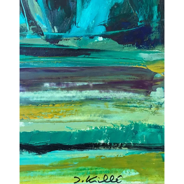 Contemporary Jean Krillé, Tableau No. 60, Oil on Paper and Canvas, 1980s For Sale - Image 3 of 7