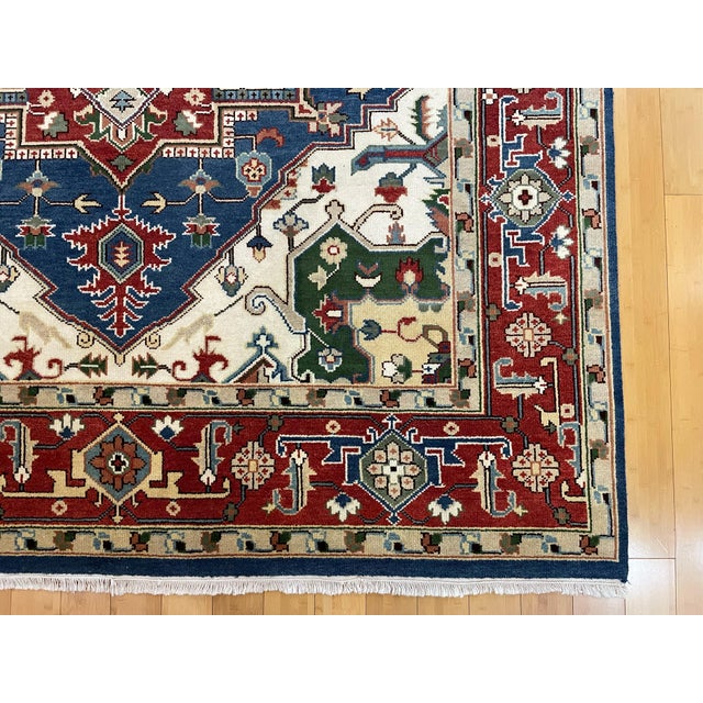 Tribal PersiaAfghan Medallion Persian Heriz Rug 8x10 For Sale - Image 6 of 10