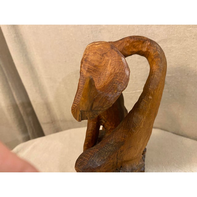 1960s Siren Statue Wood Carved Signed For Sale - Image 10 of 12