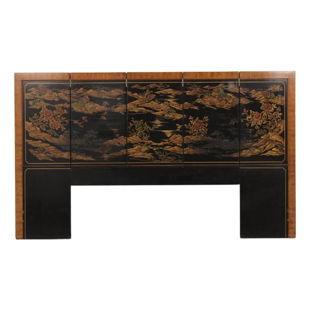 Drexel Heritage Avenue Chinoiserie King Side Bed Headboard For Sale