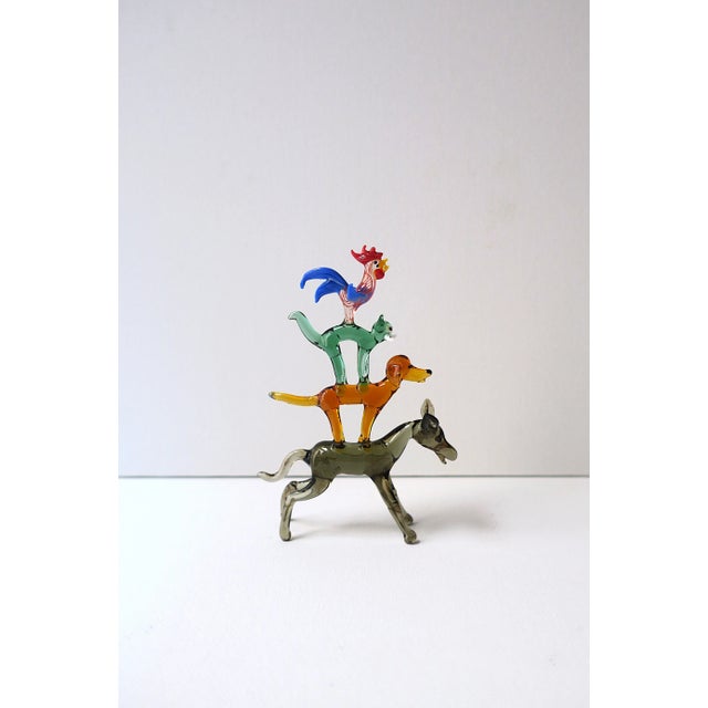 Folk Art Folk Art Animal Sculpture - Horse, Dog, Cat & Rooster For Sale - Image 3 of 9