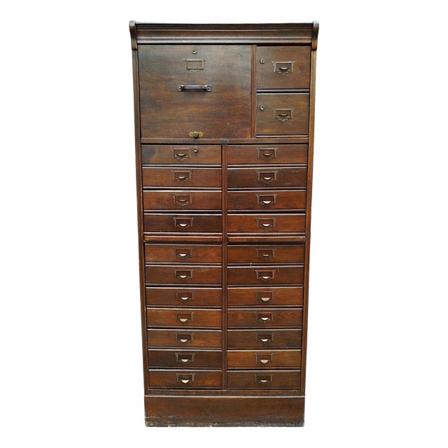 Vintage Danish Industrial Archive Filing Cabinet from Silkeborg Møbelfabrik, 1920s For Sale