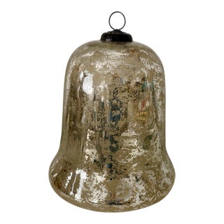 Mercury Glass Oversized Bell Ornament For Sale