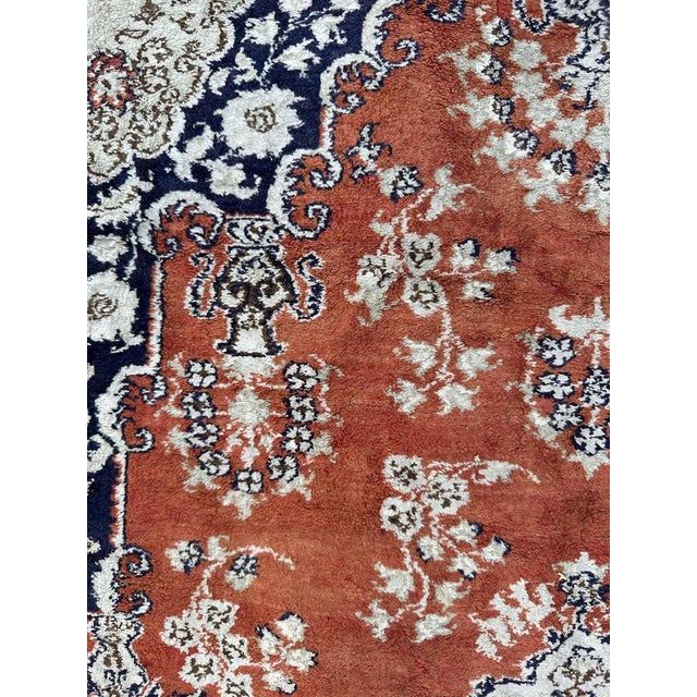 Vintage Sino Qom Silk Rug, 1990s For Sale - Image 11 of 18