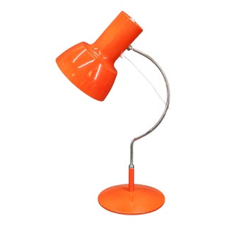 Orange Table Lamp by Josef Hůrka for Napako, Czechoslovakia, 1960s For Sale