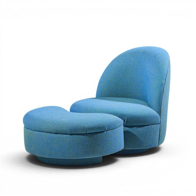 Contemporary Thomas Bille Lounge Chair With Ottoman For Sale - Image 3 of 10