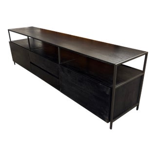 West Elm Industrial Storage Media Console For Sale