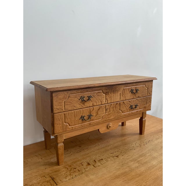 Henning Kjaernulf Henning Kjaernulf Style Oak Low Chest C. 1970s For Sale - Image 4 of 18