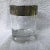 Mid-Century Modern Platinum Band Rim Checkerboard Geometric Pattern Lowball Glasses-Set of 6 For Sale - Image 3 of 13