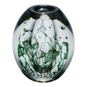 Vintage Fish Graal Vase by Edward Hald for Orrefors, Sweden 1963
