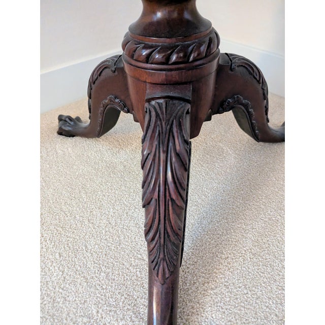 2000 - 2009 Henkel Harris Clover Top Mahogany Drum Table For Sale - Image 5 of 8