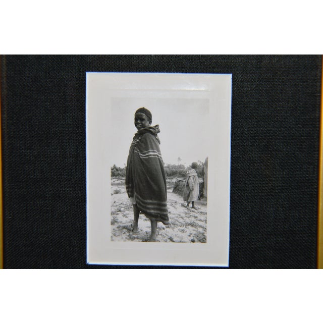 African Vintage African Garbed Boy B&W Sepia Photograph For Sale - Image 3 of 4