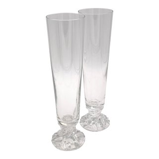 Tiffany & Co. Rock Cut Pattern Crystal Pilsner Glasses - a Pair For Sale