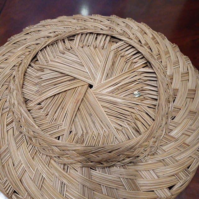 Vintage Hand Woven French Wicker Bread, Fruit, and Vegetable Serving Tray For Sale - Image 11 of 12