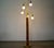 Wood 1970’s Mid-Century Modern Rattan & Gold Waterfall Floor Lamp For Sale - Image 7 of 12