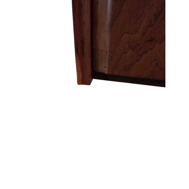 Mid-Century Modern Vintage Mid Century Modern Danish Floating Bar Cabinet Drop Front Desk Wall Unit For Sale - Image 3 of 18