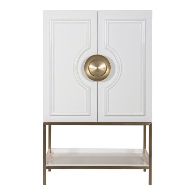 Century Furniture Cadence Bar Cabinet - White For Sale