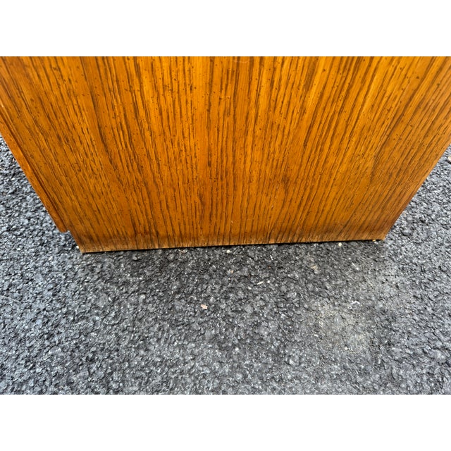 Vintage Bassett Mid-Century Modern Sculptural Walnut Tall Chest of Drawers For Sale - Image 10 of 12