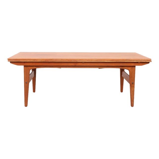Vintage Height-Adjustable Coffee or Dining Table by Kai Kristiansen for Trioh, 1970s For Sale