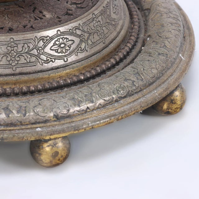 Neoclassical An Antique Silver and Bronze Floor Lamp by Edward F. Caldwell & Co. For Sale - Image 3 of 12