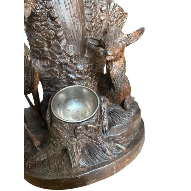 Antique Black Forest Carved Wood Humidor Cigar Box, Deer Stag Carving ...
